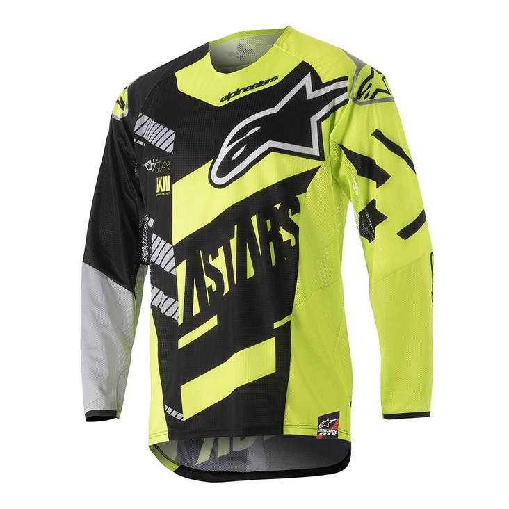 Alpinestars paita Techstar Screamer musta/fluo kelta/harmaa -S - Paidat - 691-3760518-1511-1 - 1