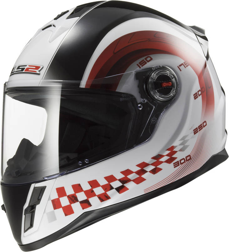 LS2 Kypärä FF392J CHRONO valk./pun. - Umpikypärät - 636-6047-1 - 1