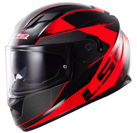 LS2 kypärä FF320 STREAM Stinger musta/punainen - Umpikypärät - 636-5017-1 - 1