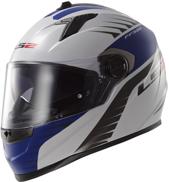 LS2 kypärä FF322 AIR FIGHTER valko/sininen - Umpikypärät - 636-5023-1 - 1