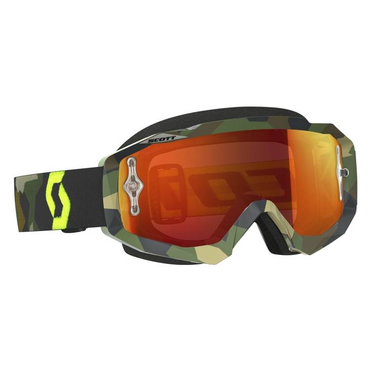Scott Goggle Hustle MX grey/fluo yellow orange chrome works - Hanskat - 620-0403-11 - 1