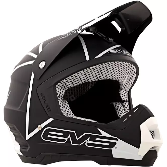 EVS kypärä Vortek T5 Neoan blocks (matta musta / valk.) S - Crossikypärät - 642-3104-1 - 1