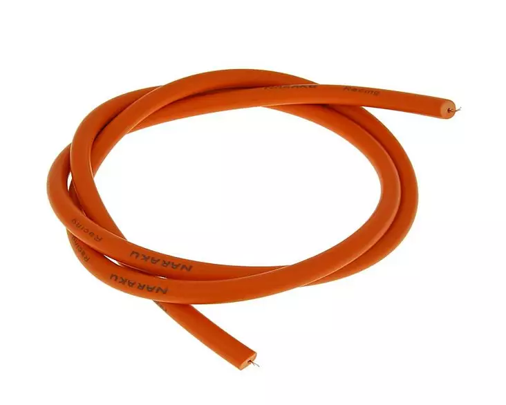 Naraku Sytytysjohto Ø7,5mm / 1m, Oranssi - Sytytystulpat ja liittimet - 303-0150-1 - 1