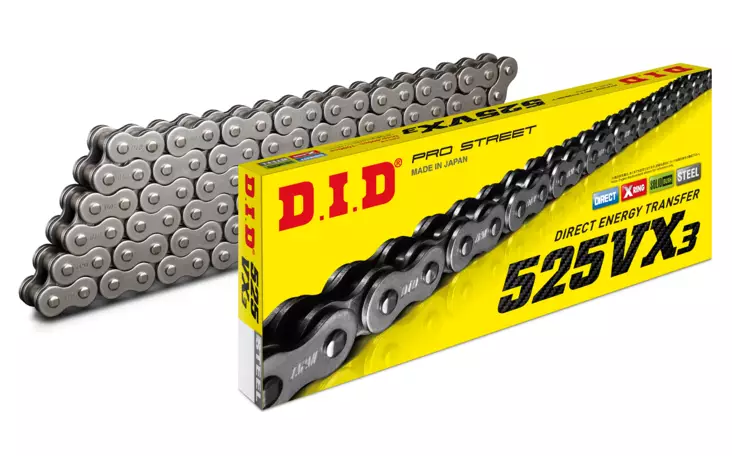 D.I.D 525VX3 Ketju+Niittil. (ZJ) - Ketjut - 283-525042-122 - 1