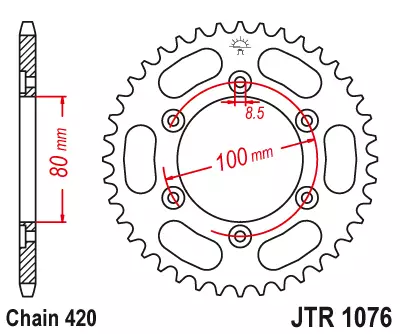 Takaratas, 52 hammasta (420), Rieju RR, Spike - Takarattaat - 27-1095-52 - 1