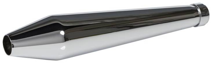 Highway Hawk Äänenvaimennin Megaphone Chrome - Pakoputket 4-T - 561-65-943 - 1