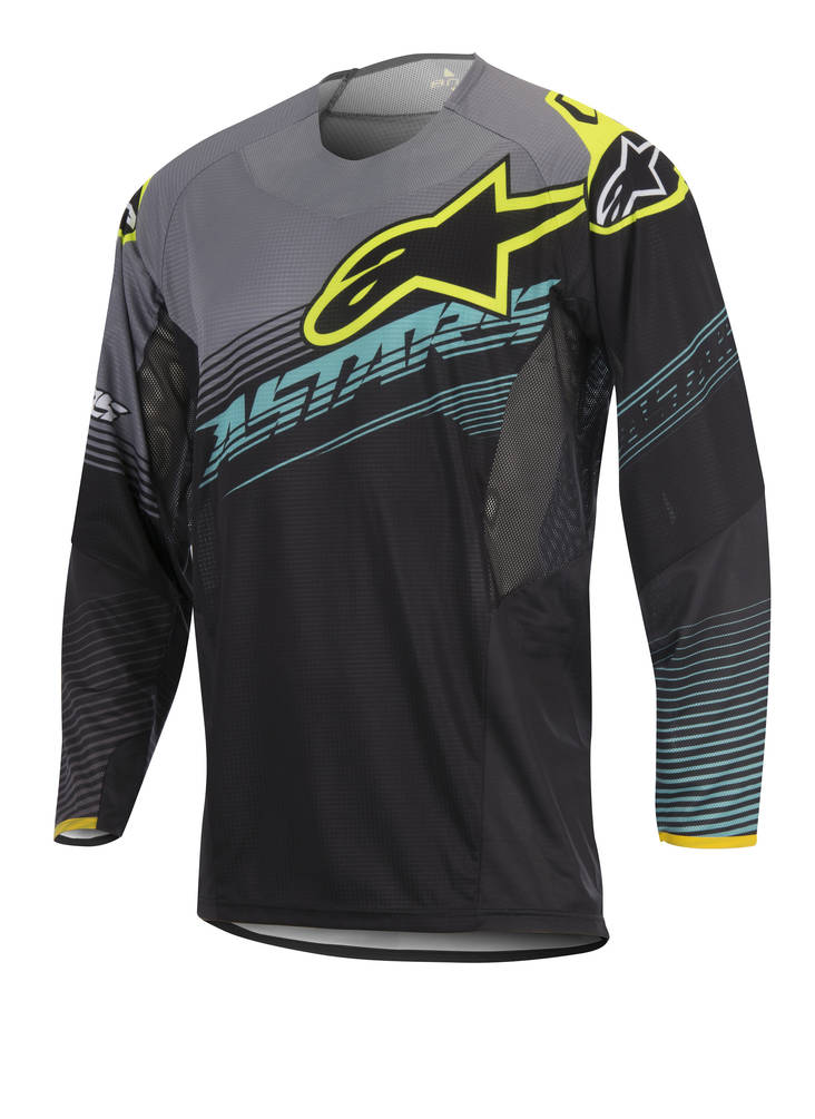 Alpinestars Paita Techstar Factory, Musta/Fl. Lime XL - Paidat - 691-3761017-1074-4 - 1