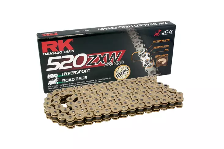 RK GB520ZXW XW-rengasketju +CLF (niittil.) - Ketjut - 282-520331-124 - 3
