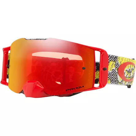 Oakley Goggles Front Line SX Dazzle Dyno Red Yellow w/ Dual Prizm Torch - Hanskat - 670-7087-25 - 2