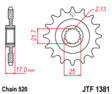 Supersprox / JT Front sprocket 1381.15 - Eturattaat - 27-1-1381-15 - 1