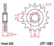 Supersprox / JT Front sprocket 1381.15 - Eturattaat - 27-1-1381-15 - 1