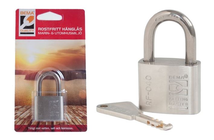 Bema RF-040 Riippulukko 7mm/26,5mm/20mm - Lukot ja hälyttimet - 492-36945 - 1