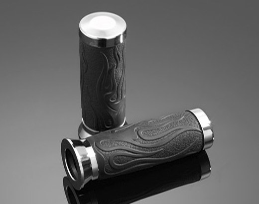 Highway Hawk handgrips set 1 flame rubber - Ohjaustangot ja tarvikkeet - 561-45-0135 - 1
