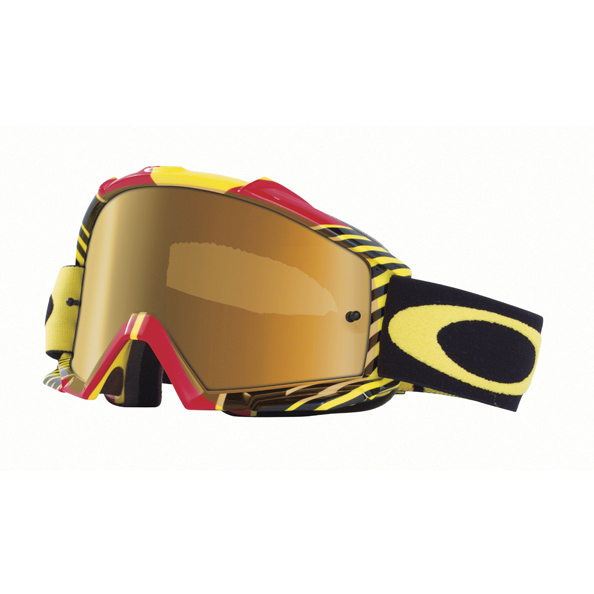 Oakley Goggles Proven MX Biohazard red yellow fire iridum - Hanskat - 670-0055 - 1