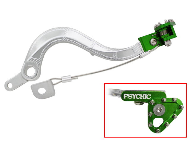 Psychic jarrupoljin KX450F 06-14 vihreä - Polkimet ja jalkatapit - 394-02105 - 2