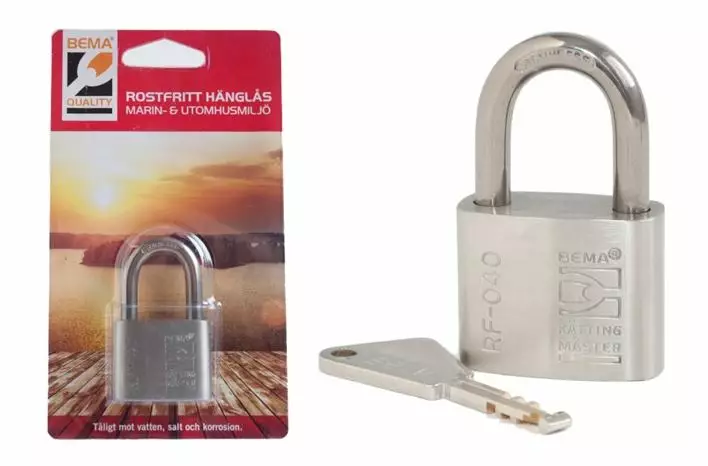 Bema RF-040 Riippulukko 7mm/26,5mm/20mm - Lukot ja hälyttimet - 492-36945 - 1
