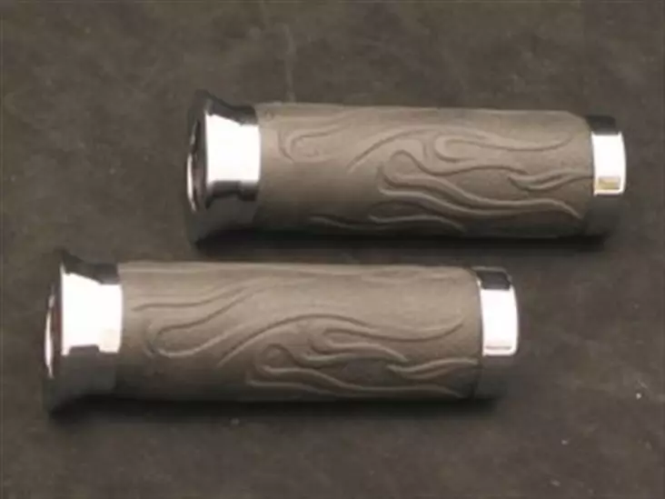 Highway Hawk handgrips set 7/8inch flame rubber - Ohjaustangot ja tarvikkeet - 561-45-0136 - 1