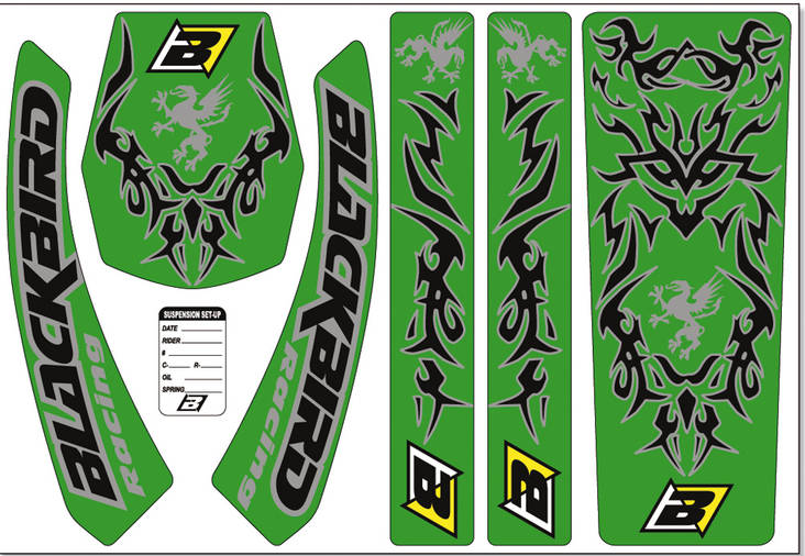 Blackbird Gryphon tarrasrj vihreä - Muut tarrat - 381-5417 - 1