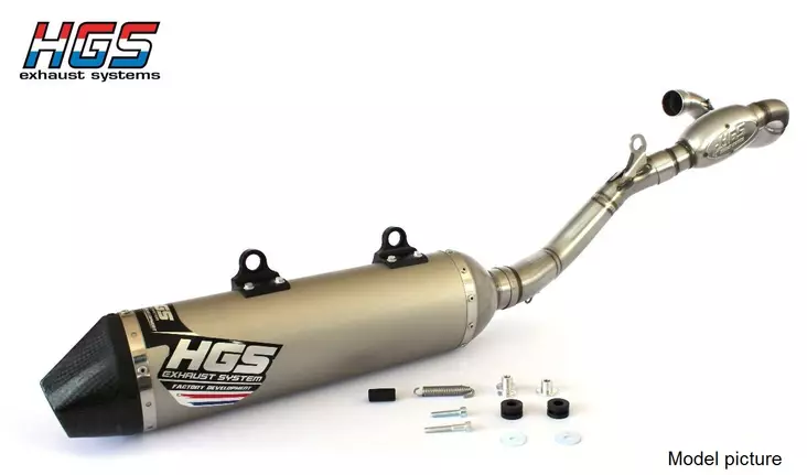 HGS Täysputkisto 4T CRF450 15-16, tupla vaimentimet - Pakoputket 4-T - 46-62-1567 - 2