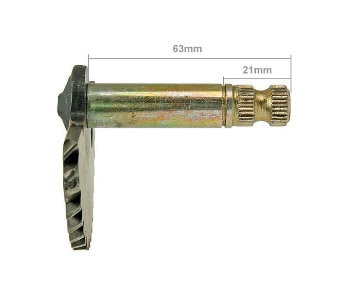 Käynnistyspolkimen aksila, 63mm/21mm, Kiina-skootterit 4-T 50cc / Peugeot 4-T / - Käynnistinpolkimet ja osat - 307-0558 - 1