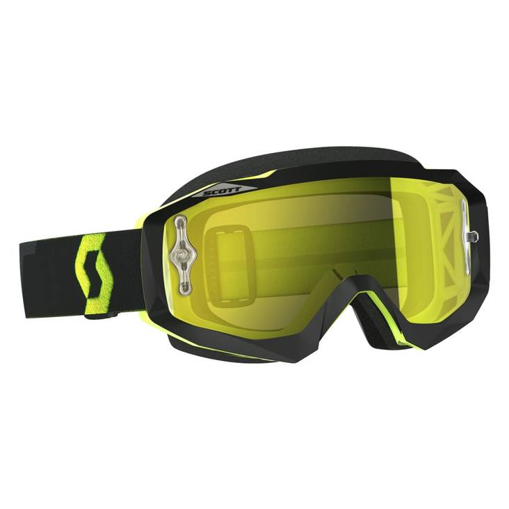 Scott Goggle Hustle MX black/fluo yellow yellow chrome works - Hanskat - 620-0403-8 - 1