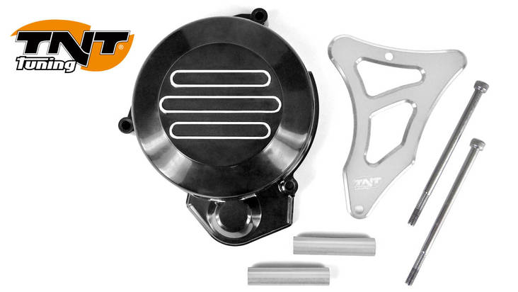 TNT Magneeton- & Ratassuoja, Musta/Hopea, Derbi Senda - Tuning osat - 306-4100-8 - 1