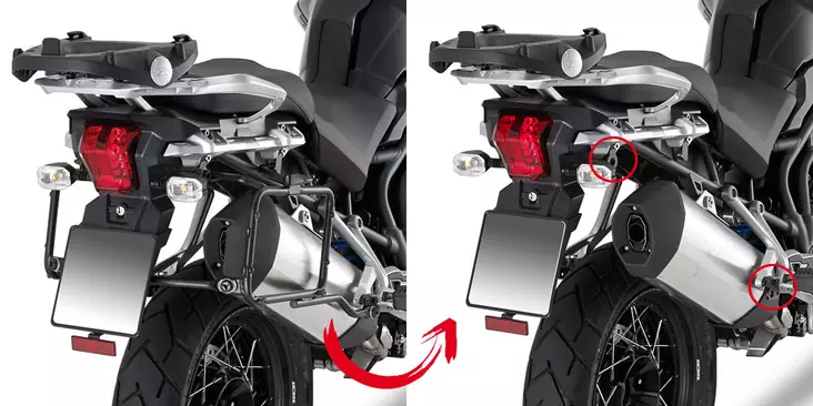 Givi putkisivutelineet Rapid release Tiger Explorer 1200 (16) - Telineet - 322-PLR6408 - 2