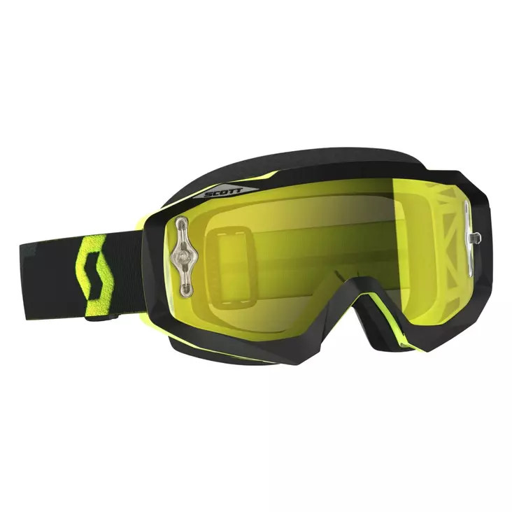 Scott Goggle Hustle MX black/fluo yellow yellow chrome works - Hanskat - 620-0403-8 - 1