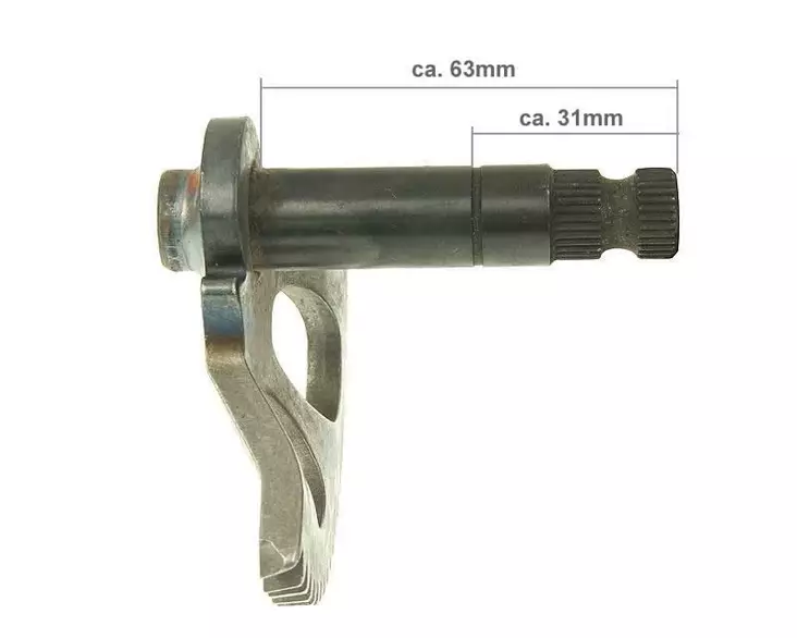 Käynnistyspolkimen aksila, 63mm, CPI- / Keeway-skootterit 2-T - Käynnistinpolkimet ja osat - 307-0549 - 1