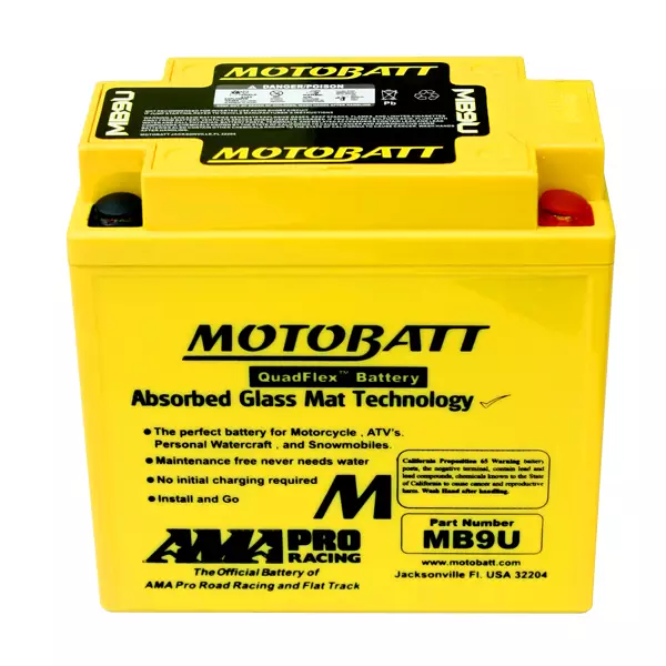 Motobatt akku, MB9U - Akut - 14-509 - 1