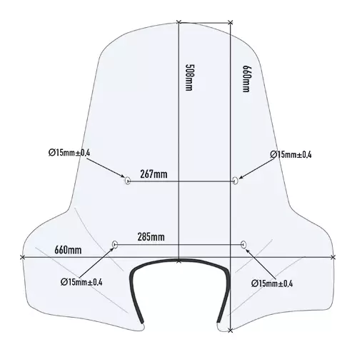 Specific screen, transparent 50,8 x 66 cm (H x W) - Pleksit - 323-107A - 2
