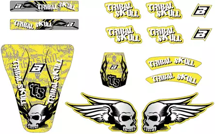 Blackbird Tribal Skull tarrasrj keltainen - Muut tarrat - 381-5306B - 1