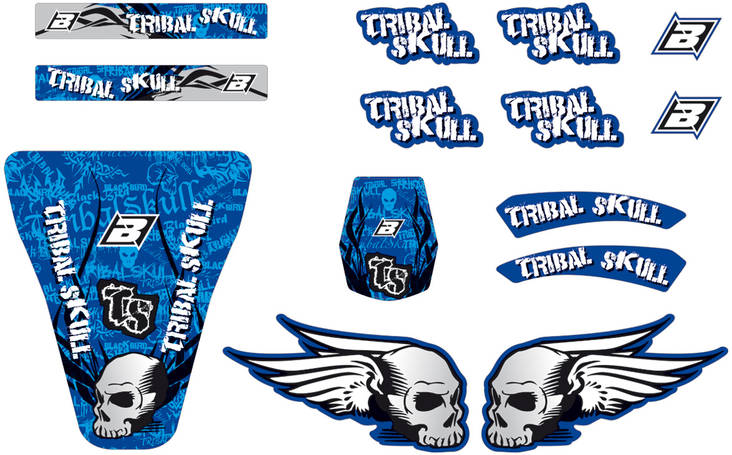 Blackbird Tribal Skull tarrasrj sininen - Muut tarrat - 381-5215B - 1