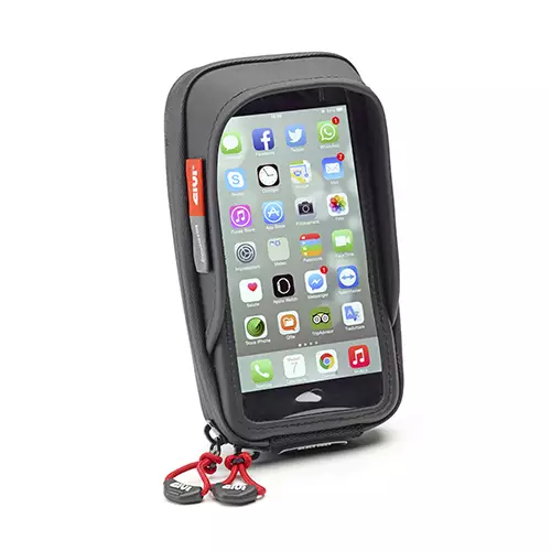 Givi älypuhelin/GPS tasku Iphone 8, 7, Galaxy S6 ohjaustanko kiinnityksellä - Ohjaustangot ja tarvikkeet - 321-S957B - 1