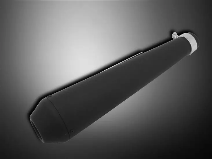 Highway Hawk muffler BLACK, Megaton 440mm/38-45mm - Tarvikkeet ja varaosat - 561-65-941B - 1