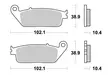 Sbs Jarrupalat Ceramic Taakse - Jarrupalat - 23-654LF - 2