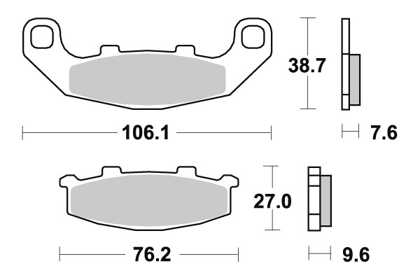 Sbs Jarrupalat Ceramic Taakse - Jarrupalat - 23-615LF - 1