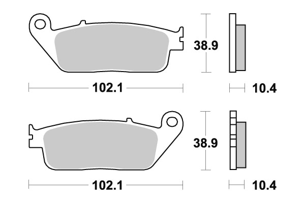 Sbs Jarrupalat Ceramic Taakse - Jarrupalat - 23-654LF - 2