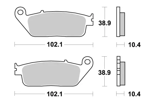 Sbs Jarrupalat Ceramic Taakse - Jarrupalat - 23-654LF - 2