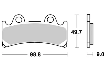 Sbs Jarrupalat Carbon Tech Taakse - Jarrupalat - 23-683RQ - 2