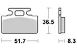 Sbs Jarrupalat Carbon Tech Taakse - Jarrupalat - 23-618RQ - 1