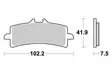 Sbs Jarrupalat Racing Sintered - Jarrupalat - 23-841RS - 2