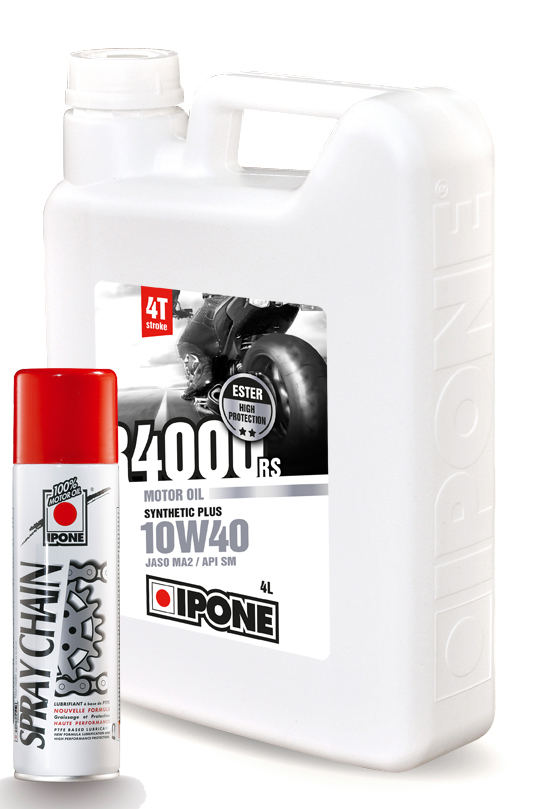 Ipone R4000RS 10W40 4L+chainspray 250ml - 4-T öljyt - 55-124-S - 1