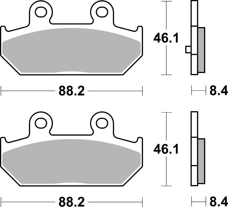 Sbs Jarrupalat Sintered Taakse (23-182MS) - Jarrupalat - 23-804LS - 1