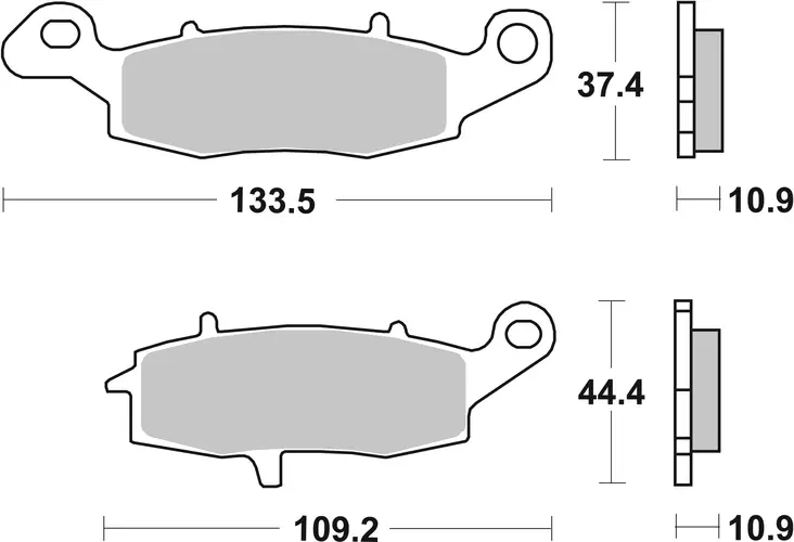 Sbs Jarrupalat Sintered Taakse - Jarrupalat - 23-886LS - 1